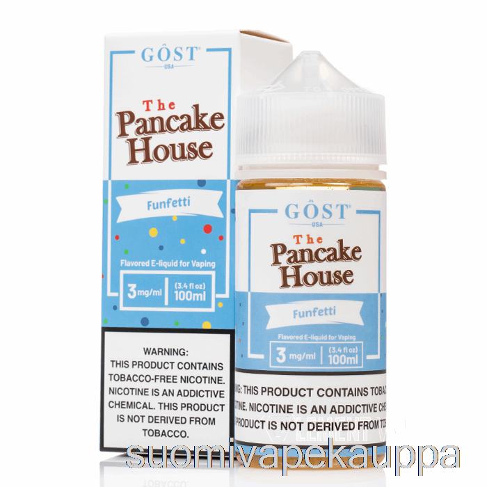 Vape Nesteet Funfetti - Pannukakkutalo - Gost Vapor - 100 Ml 0 Mg